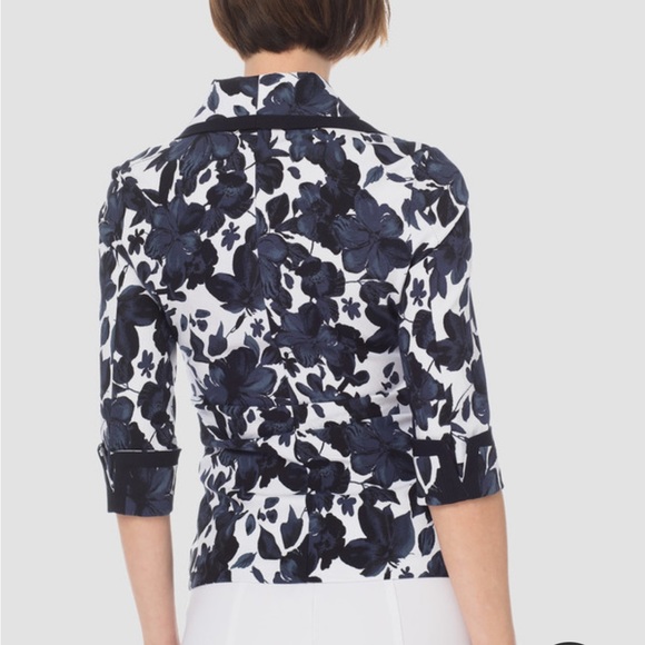 GORGEOUS JOSEPH RIBKOFF FLORAL DOUBLE ZIP JACKET SIZE 8 - Picture 3 of 9